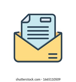 Vector colorful illustration icon for letter