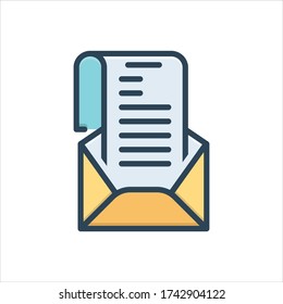 Vector colorful illustration icon for letter