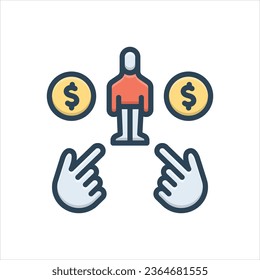 Vector colorful illustration icon for liable