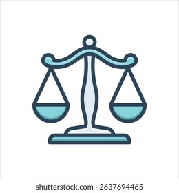Vector colorful illustration icon for libra