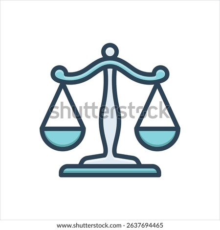 Vector colorful illustration icon for libra
