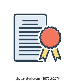 Vector colorful illustration icon for licensing