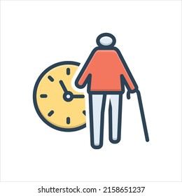 Vector colorful illustration icon for  lifetime