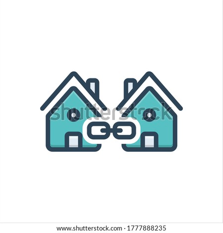 Vector colorful illustration icon for link