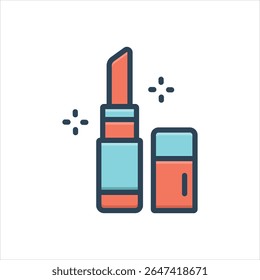 Ícone de ilustração colorido vetorial para batom