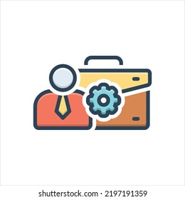 Vector Colorful Illustration Icon For Llc