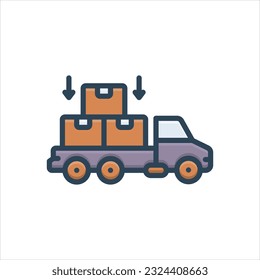 Icono de ilustración de color vectorial para carga