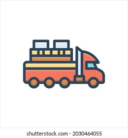 Icono de ilustración de color vectorial para carga