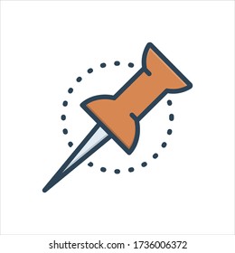 Vector colorful illustration icon for location pin