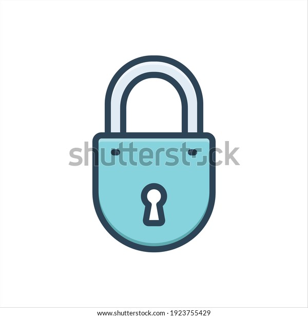 Vector colorful\
illustration icon for \
lock