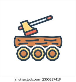 Vector colorful illustration icon for logged