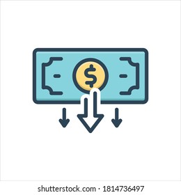 Vector colorful illustration icon for low