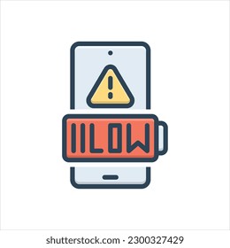 Vector colorful illustration icon for low