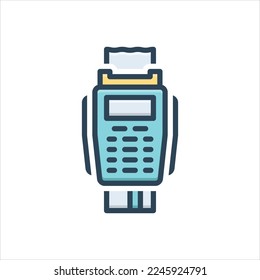 Vector colorful illustration icon for machine