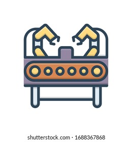 Vector colorful illustration icon for machinery production