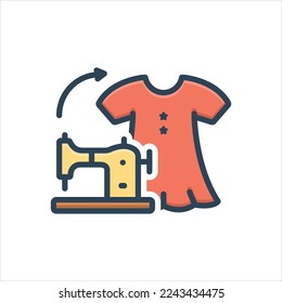 Vector colorful illustration icon for made