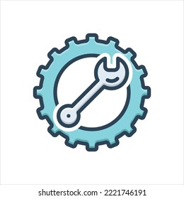 Vector colorful illustration icon for maintained