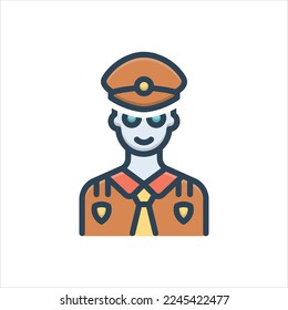 Vector colorful illustration icon for major