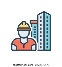 Vector colorful illustration icon for makers