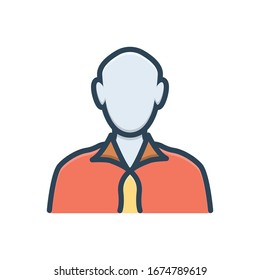 Vector colorful  illustration icon for man, people