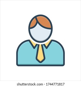 Vector colorful illustration icon for man