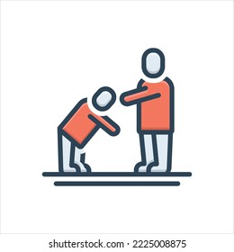 Vektorfarbiges Illustrationssymbol für eine Art