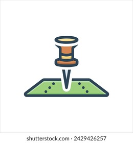 Vector colorful illustration icon for map pin