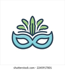 Vector colorful illustration icon for mardi