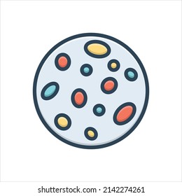 Vector colorful illustration icon for mars