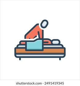 Vector colorful illustration icon for massage