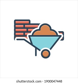 Vector colorful illustration icon for material