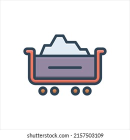 Vector colorful illustration icon for materials