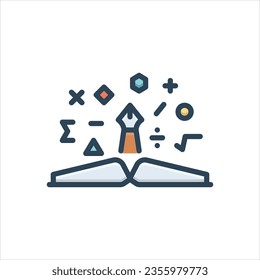 Vector colorful illustration icon for mathematical