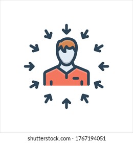 Vector colorful illustration icon for me