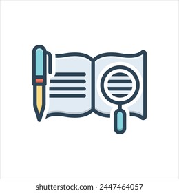 Vector colorful illustration icon for meaning
