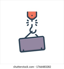 Vector colorful illustration icon for meanwhile
