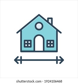 Vector colorful illustration icon for  measured