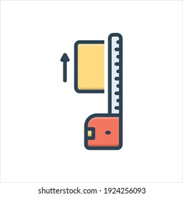 Vector colorful illustration icon for  measurement