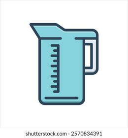 Vector colorful illustration icon for measuring cup