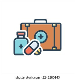 Vector colorful illustration icon for medicare