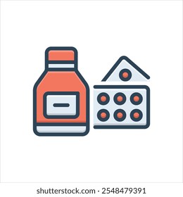 Vector colorful illustration icon for medicine