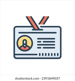 Vector colorful illustration icon for meeting id