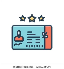 Vector colorful illustration icon for membership