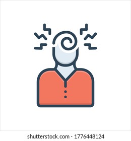 Vector colorful illustration icon for mental