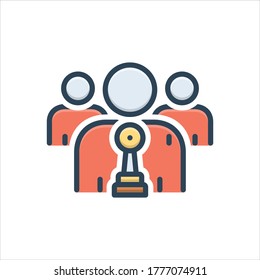 Vector colorful illustration icon for merely