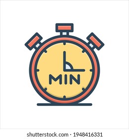 Icono de ilustración de color vector para min