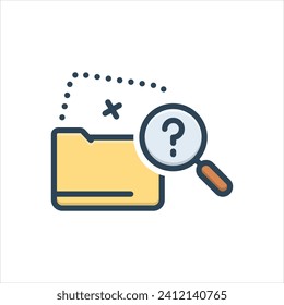 Vector colorful illustration icon for missing data
