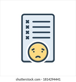 Vector colorful illustration icon for mistake