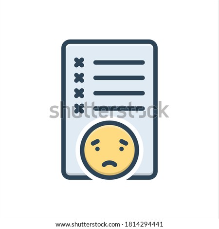 Vector colorful illustration icon for mistake
