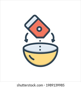 Vector colorful illustration icon for   mixture